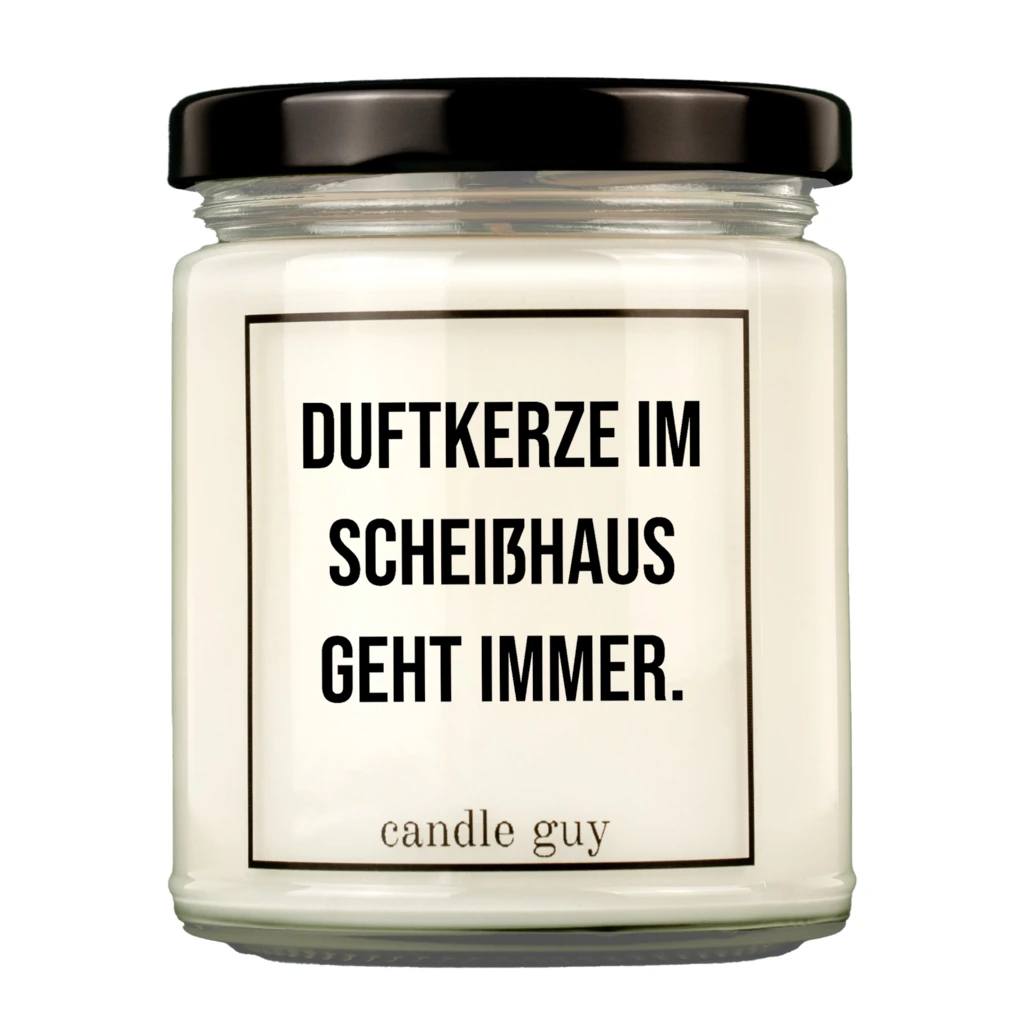 Duftkerze "Duftkerze im Scheißhaus geht immer" - 200 ml    