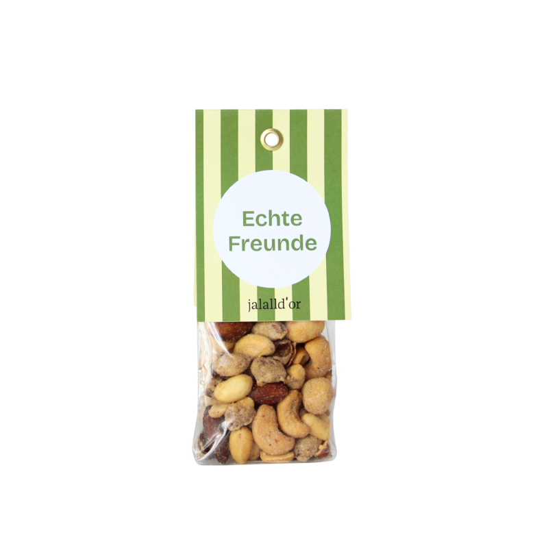 Echte Freunde - geröstet und gesalzener Nussmix - 80 gr.    
