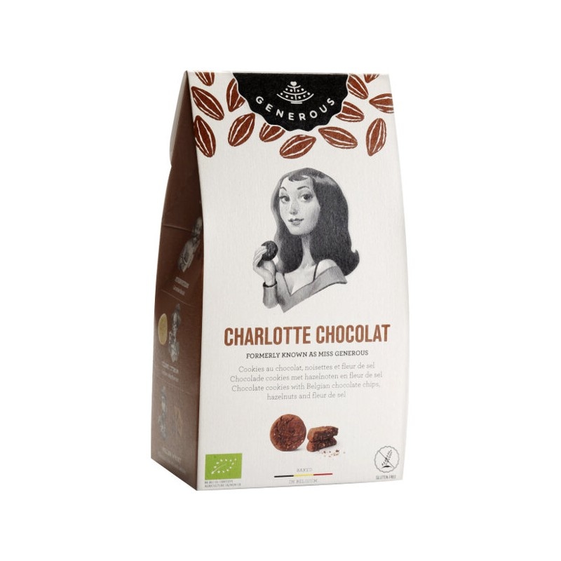 Charlotte Chocolat - Kekse aus Schokolade, Haselnuss und Fleur de Sel - 120 gr. 