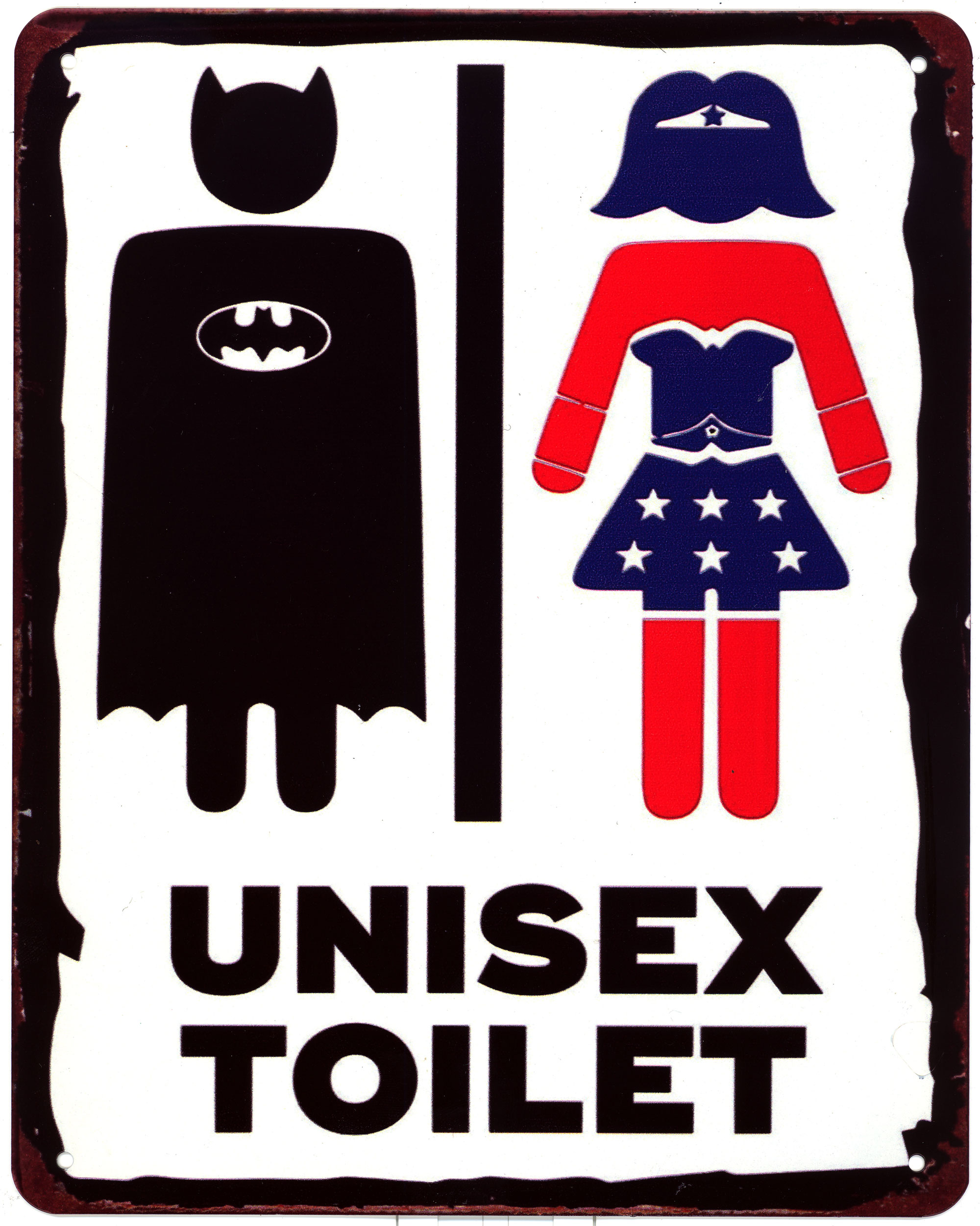 Blechschild "Unisex Toilet"