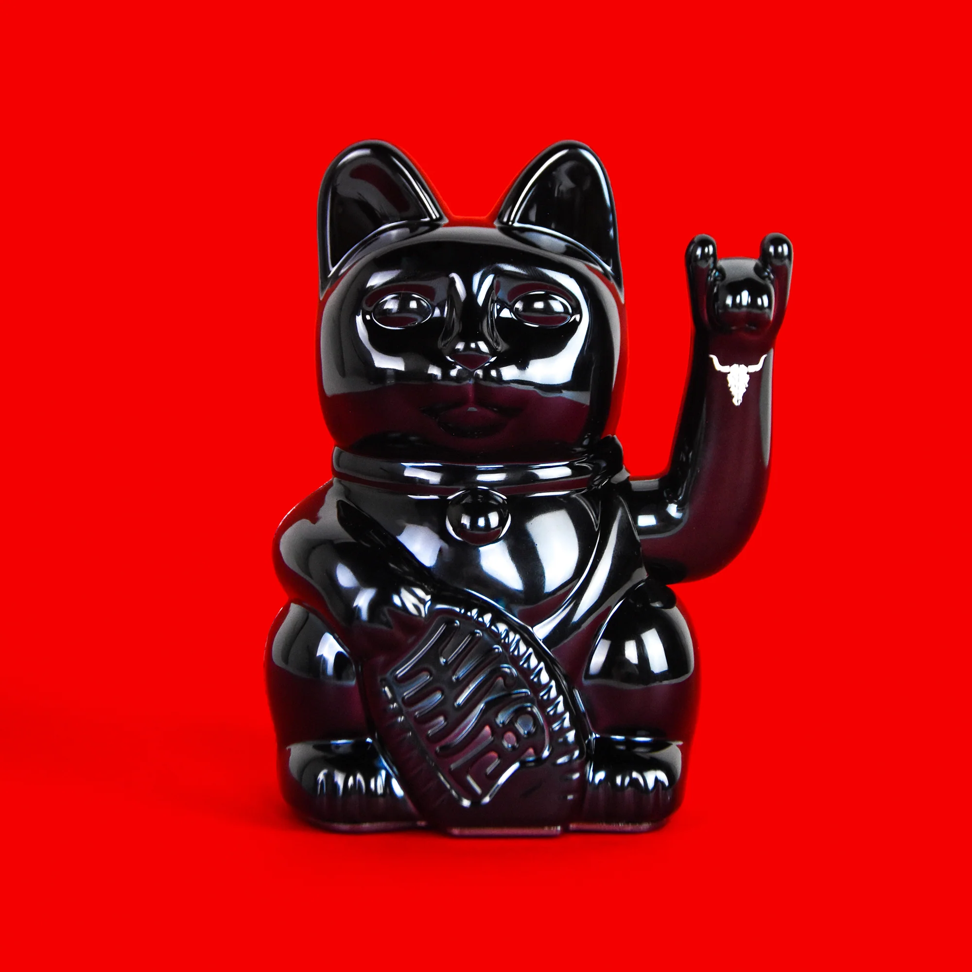 MyNeko Lucky Cat - Wacken Edition "Helga" - shiny black