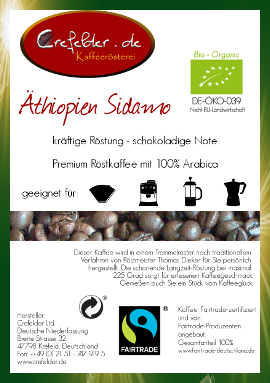 Fairtrade/Bio Kaffee "Äthiopien Sidamo"